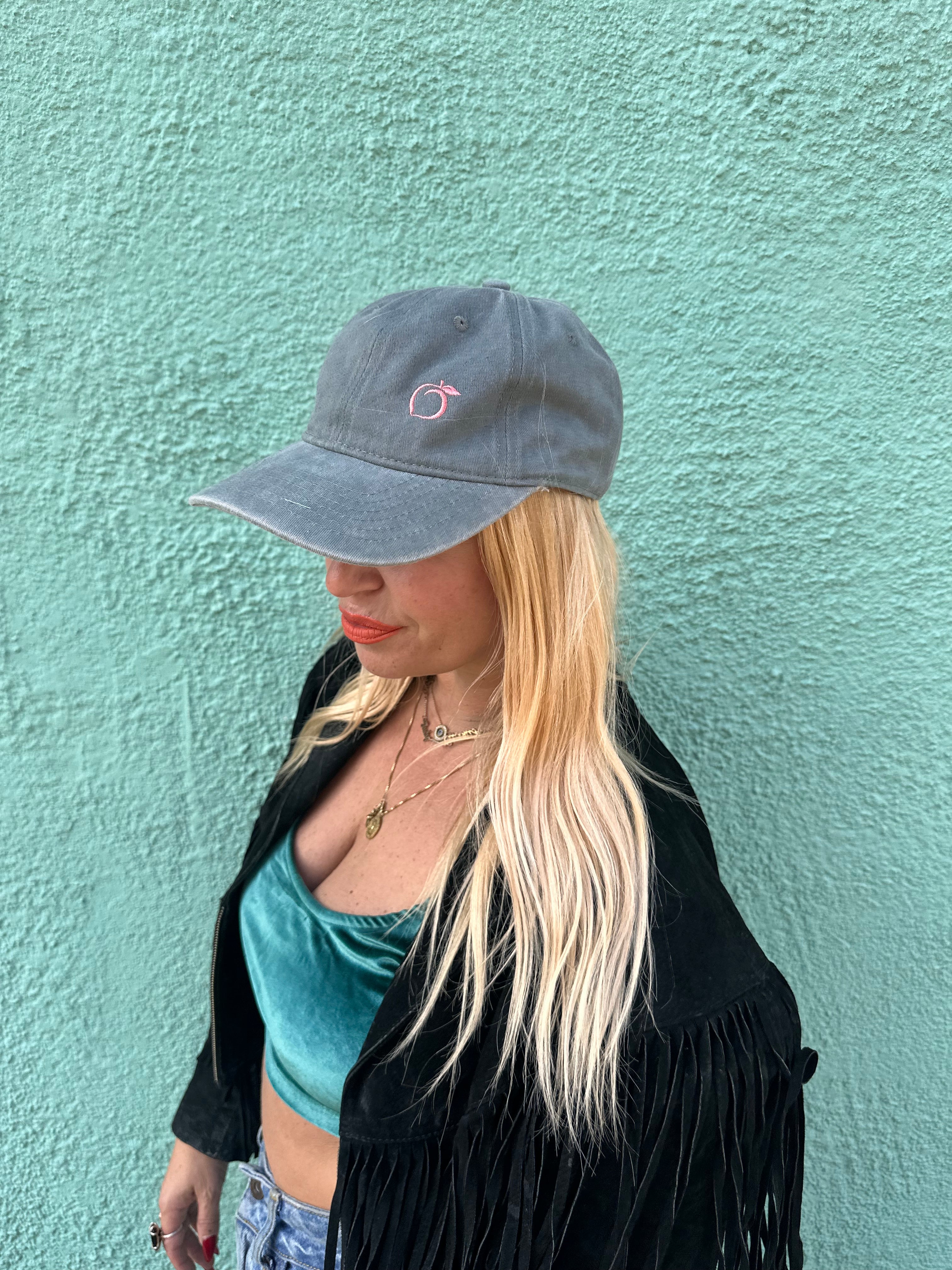 silky lied baseball cap in sage green/ grey
