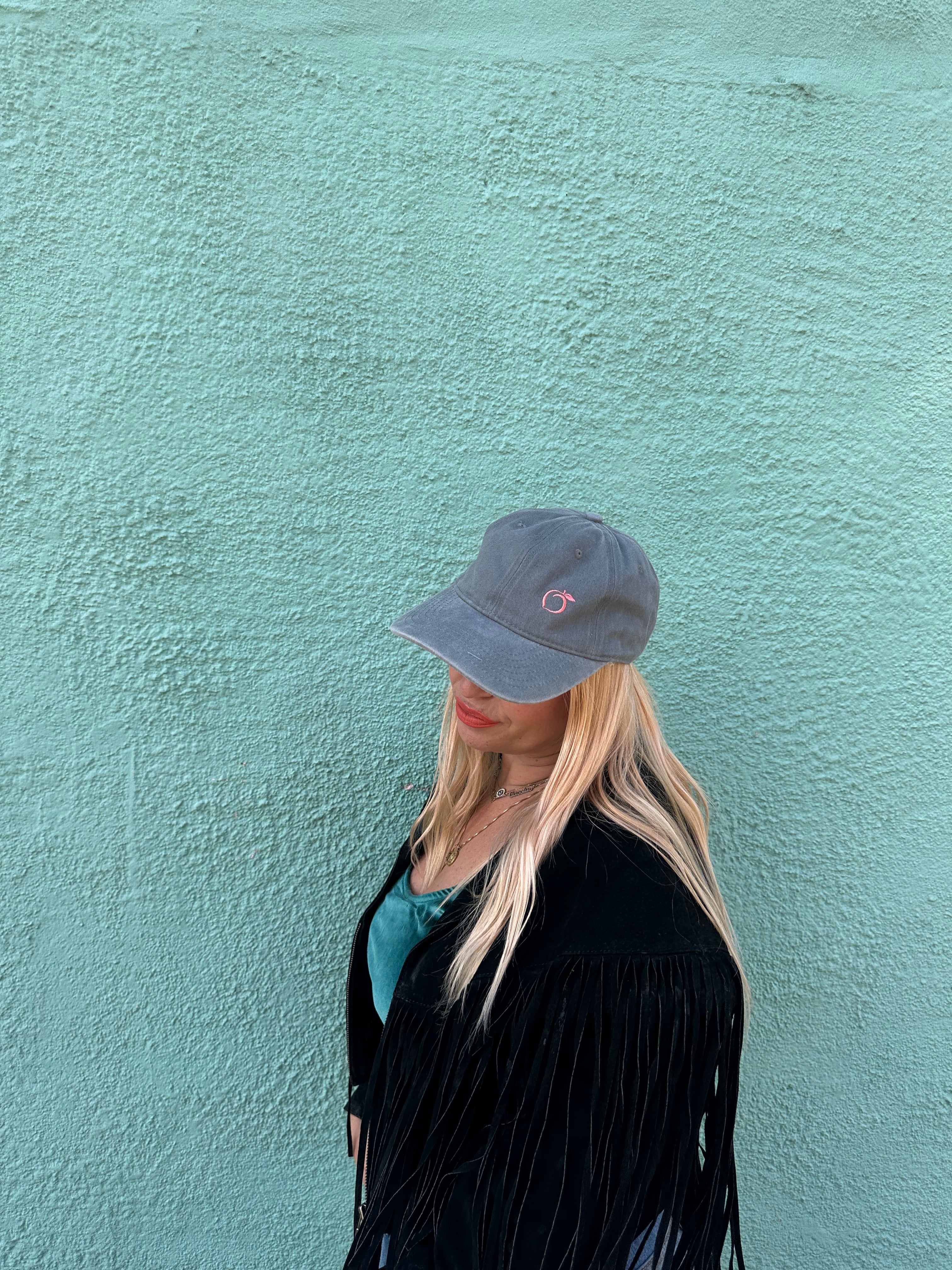 silky lied baseball cap in sage green/ grey