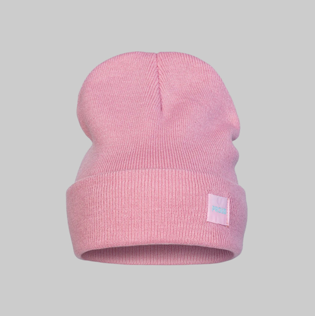 Proud original soft and light beanie in dusky pink end of line clearance fully silky lined