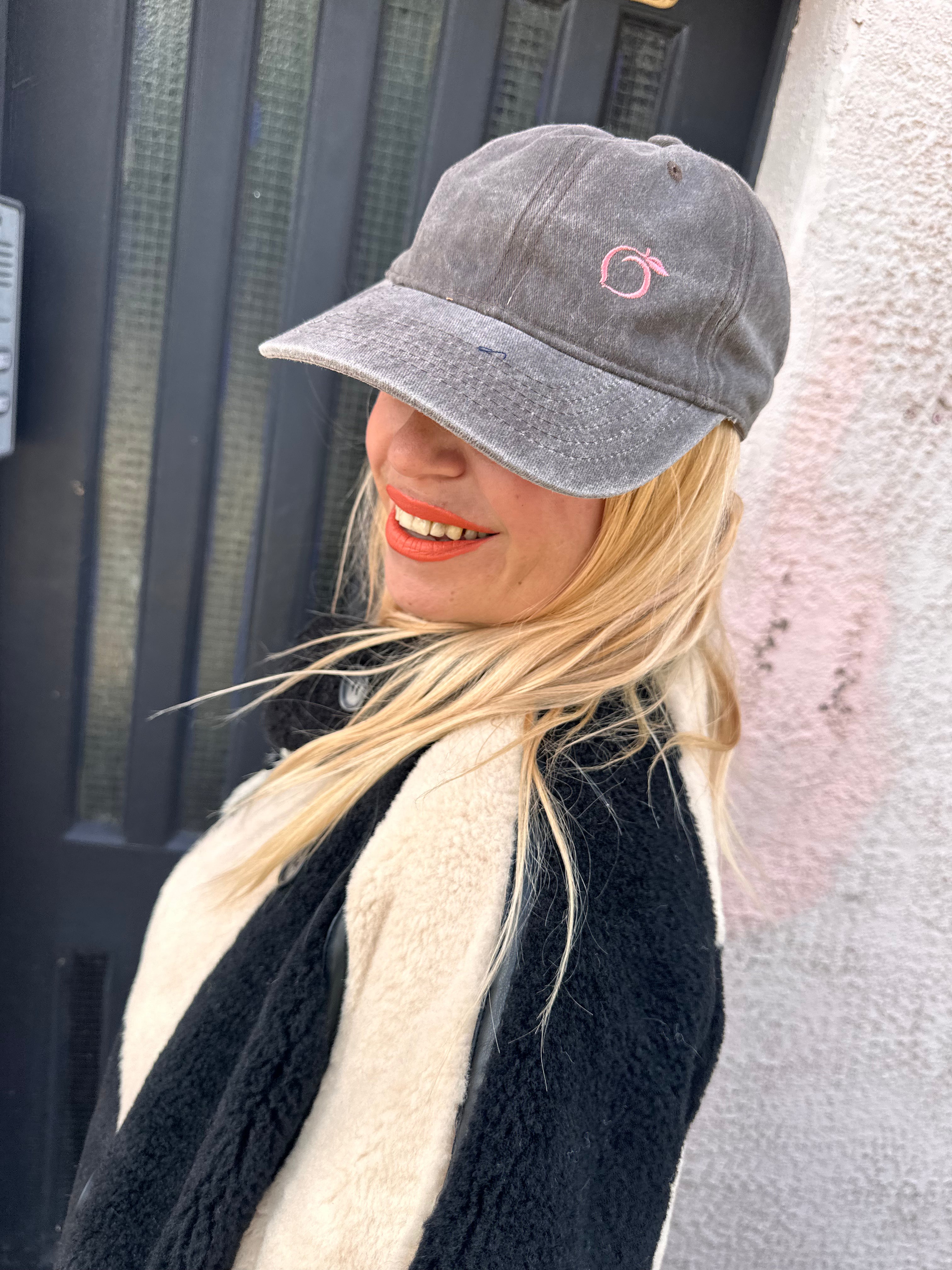 silky lied baseball cap in mink