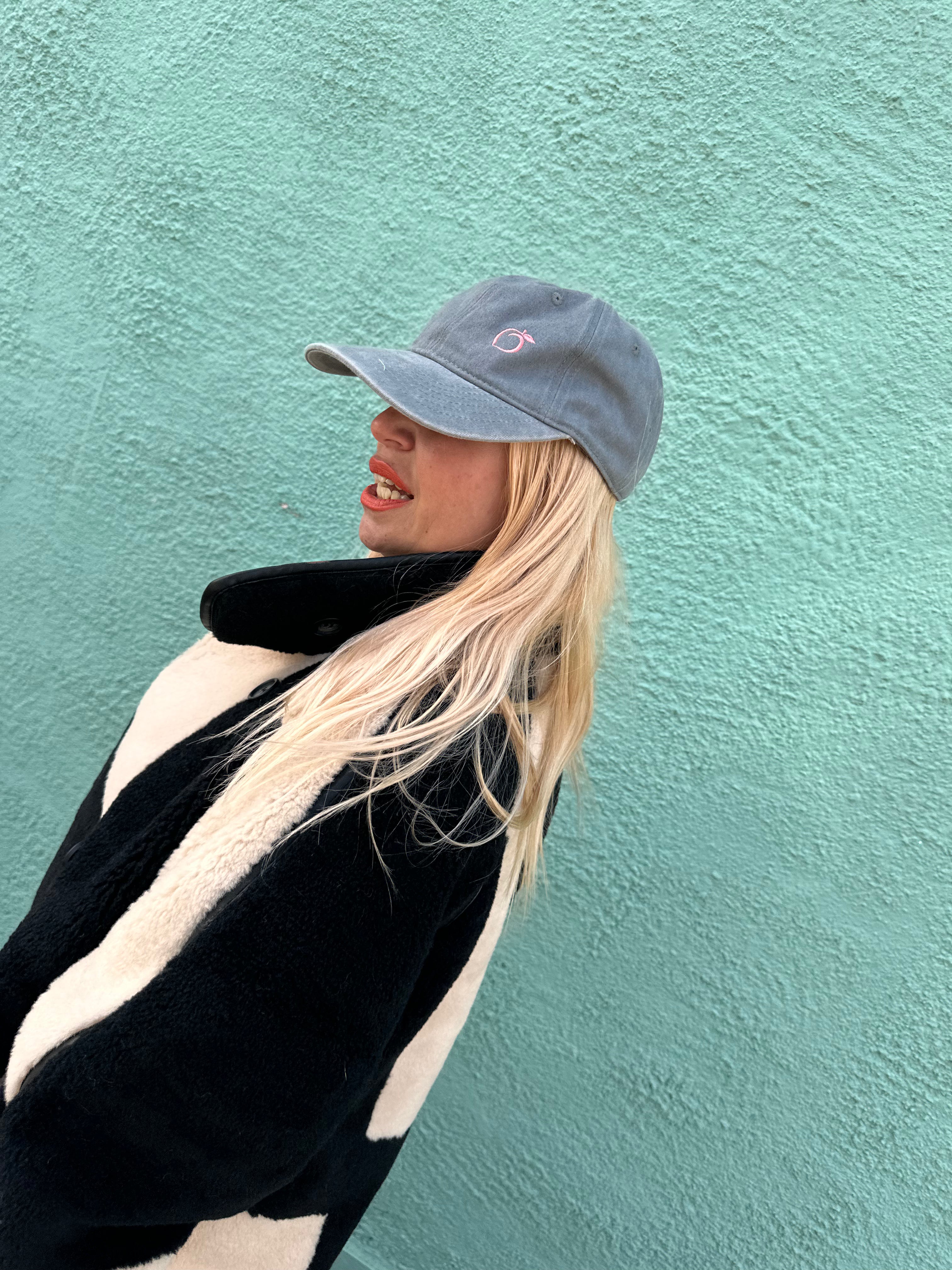 silky lied baseball cap in mink