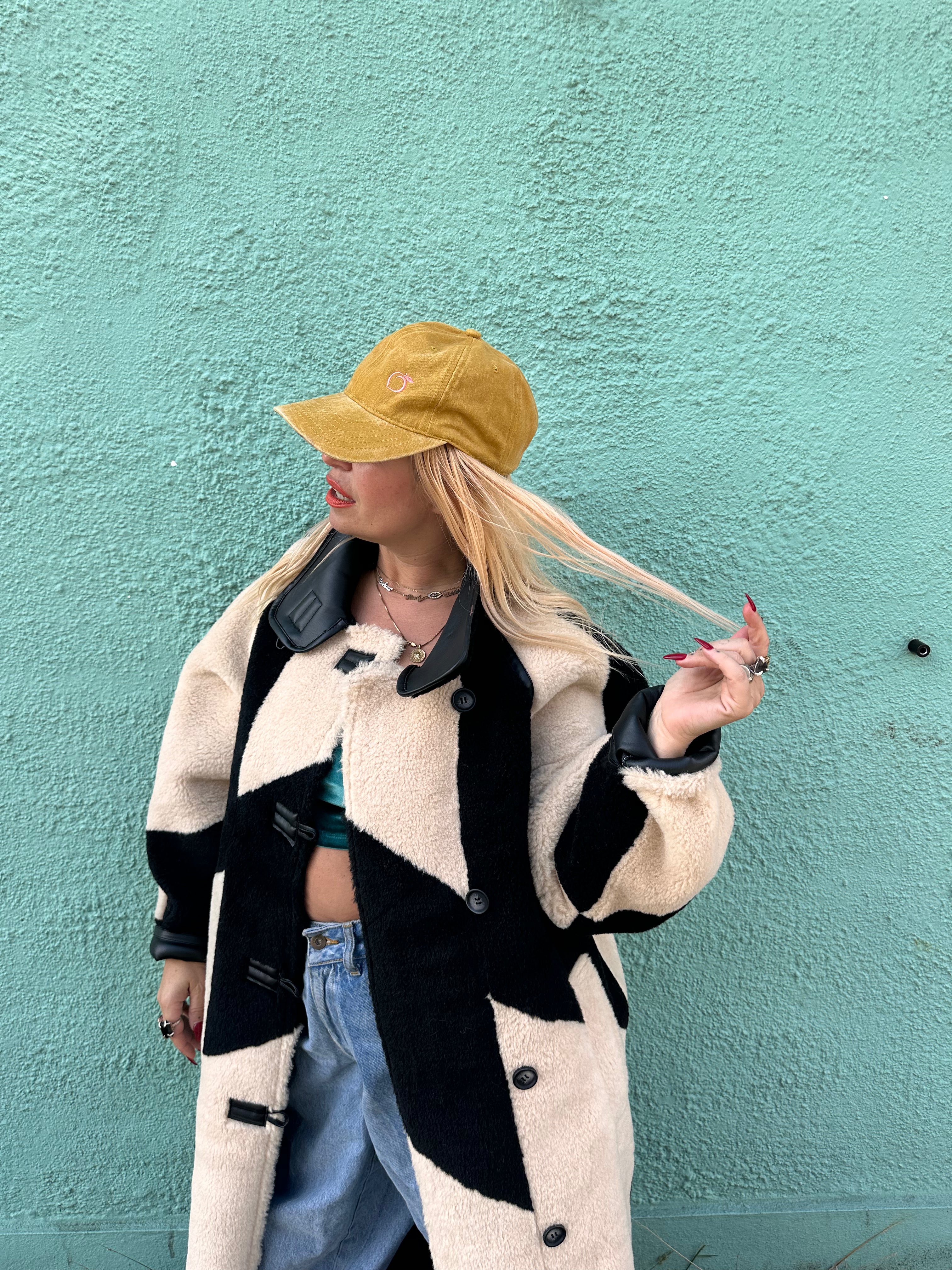 Silky Lined Baseball Cap in mustard