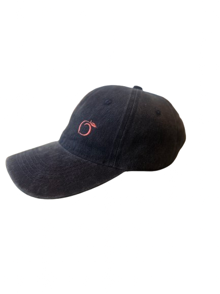 silky lined baseball cap in midnight black