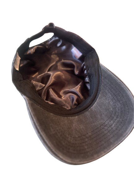 silky lined baseball cap in midnight black