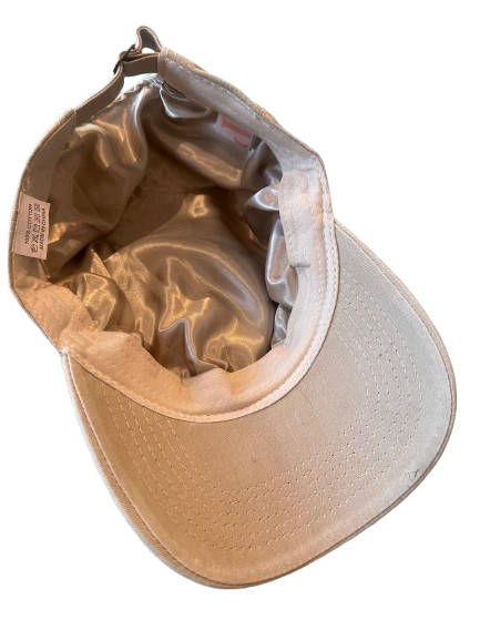 silky lined baseball cap in stone