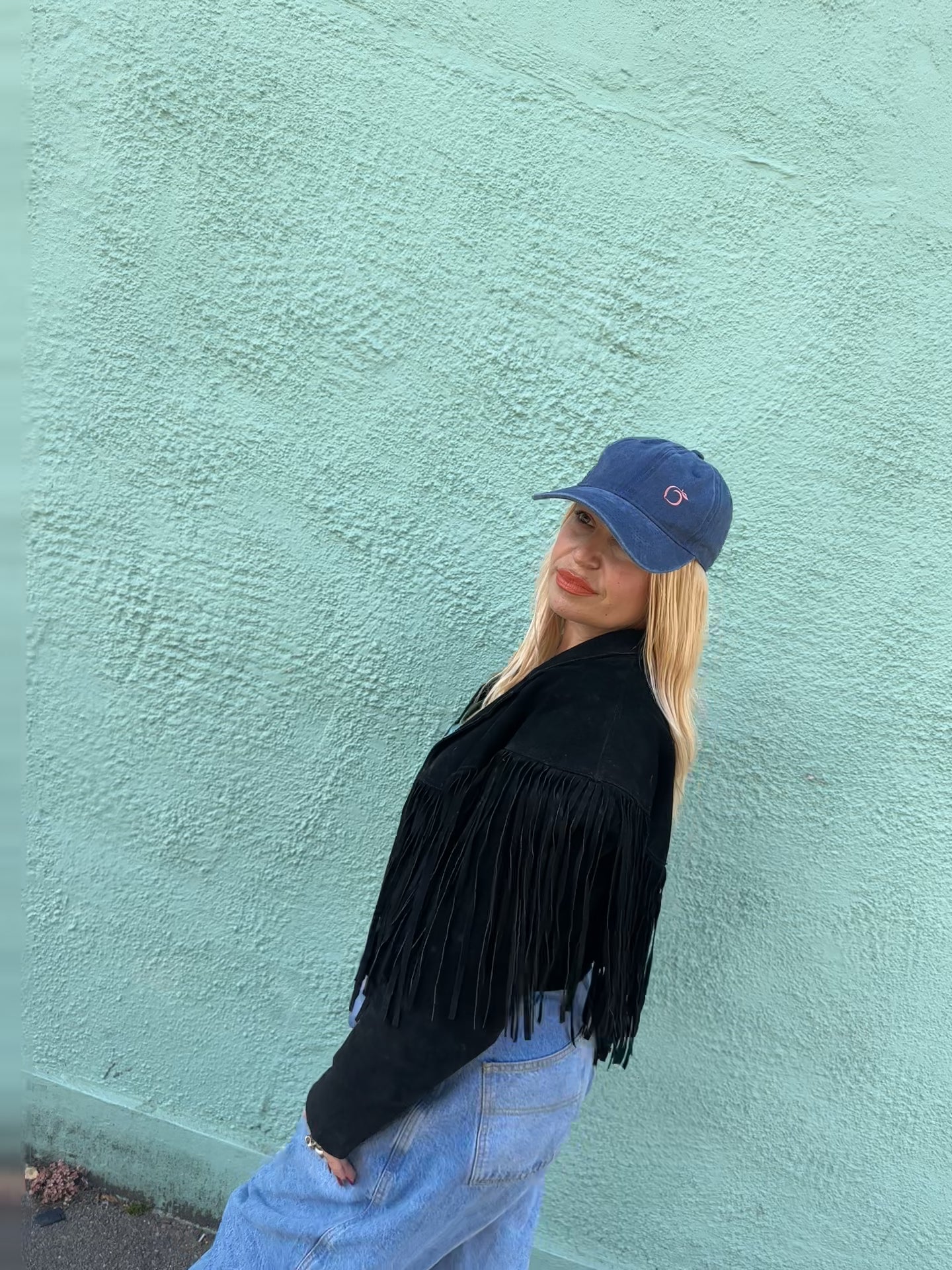 silky lined baseball cap in midnight black