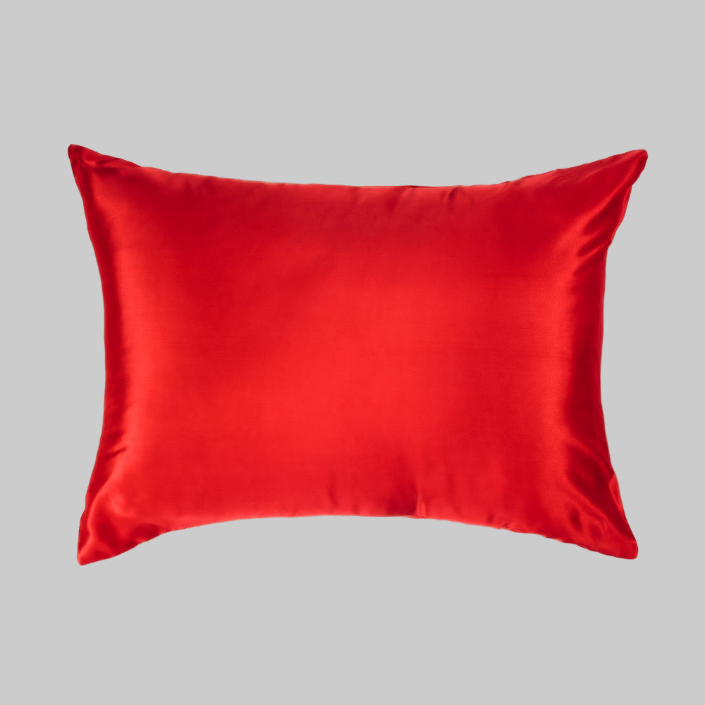 silky pillowcase in red