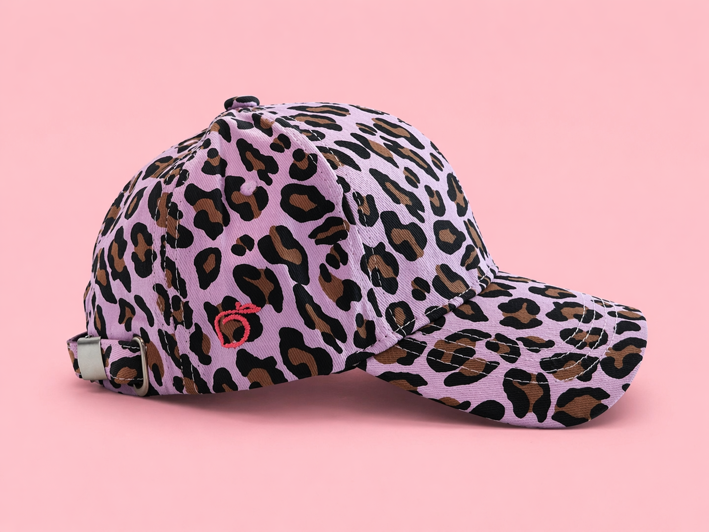 Proud peach silky lined cap in lilac