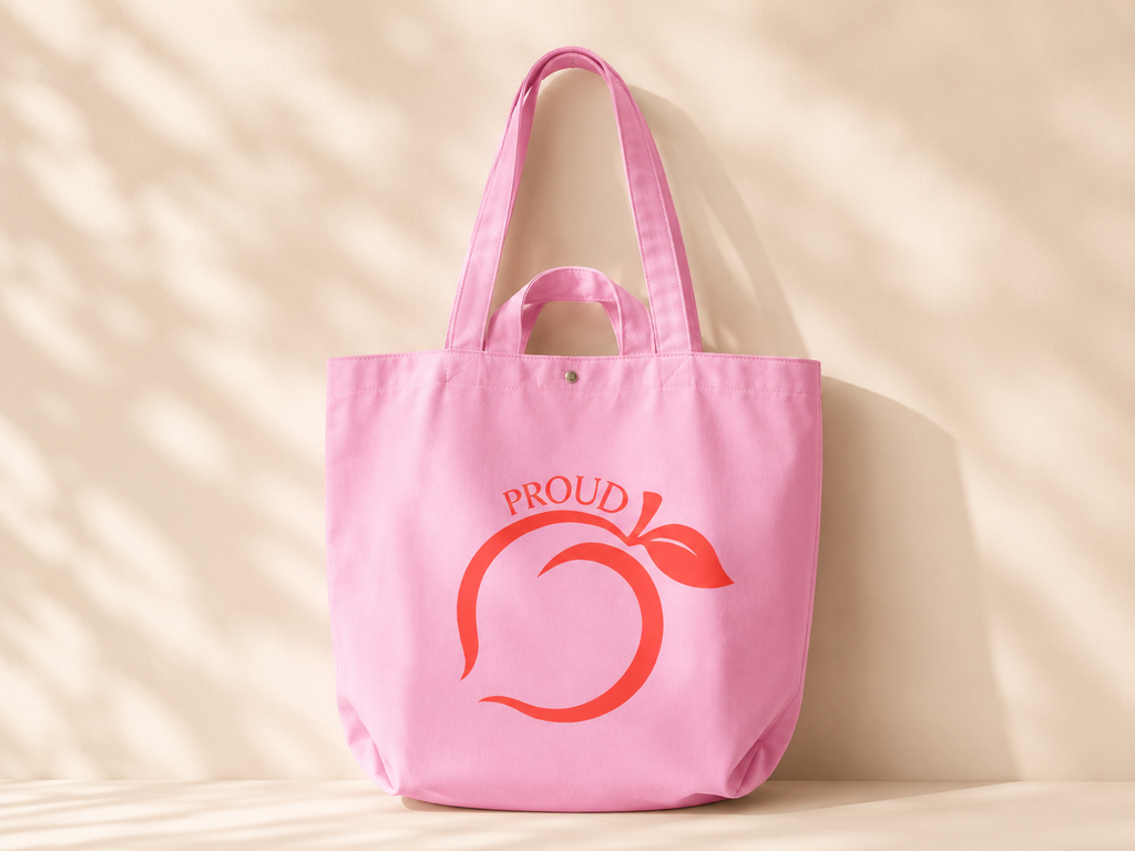 The peachy tote bag pink