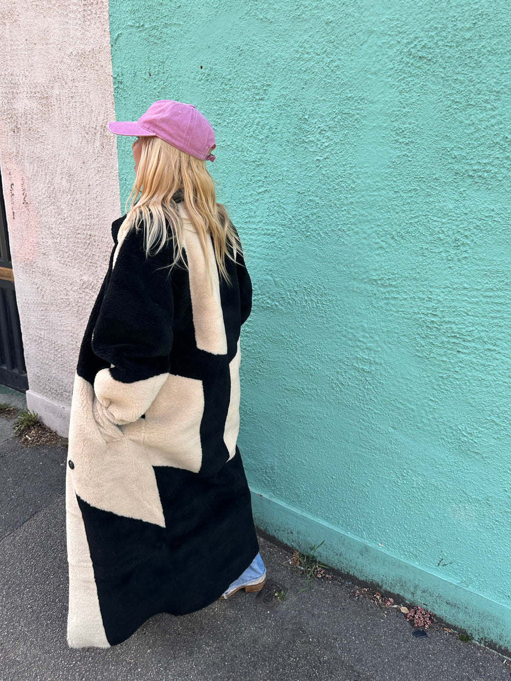 silky lied baseball cap in baby pink