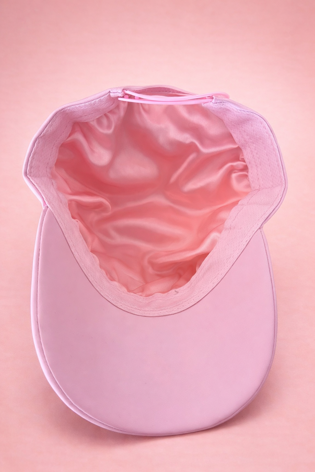 Peachy Silky-Lined Vegan Leather Cap