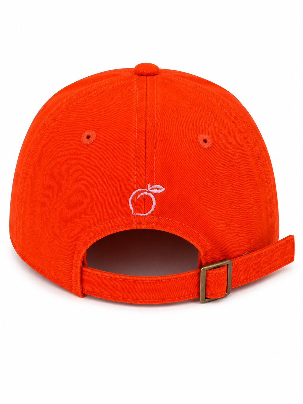 The proud peach silky lined PEACHY cap in neon orange