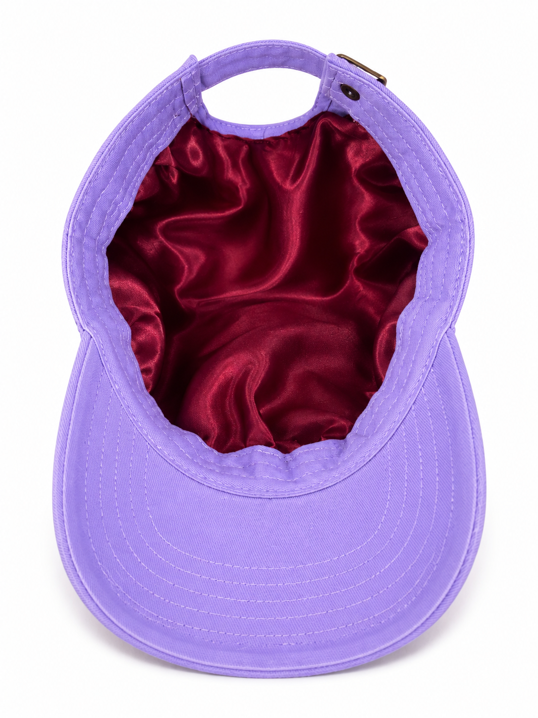 The proud peach silky lined PEACHY cap in lavender