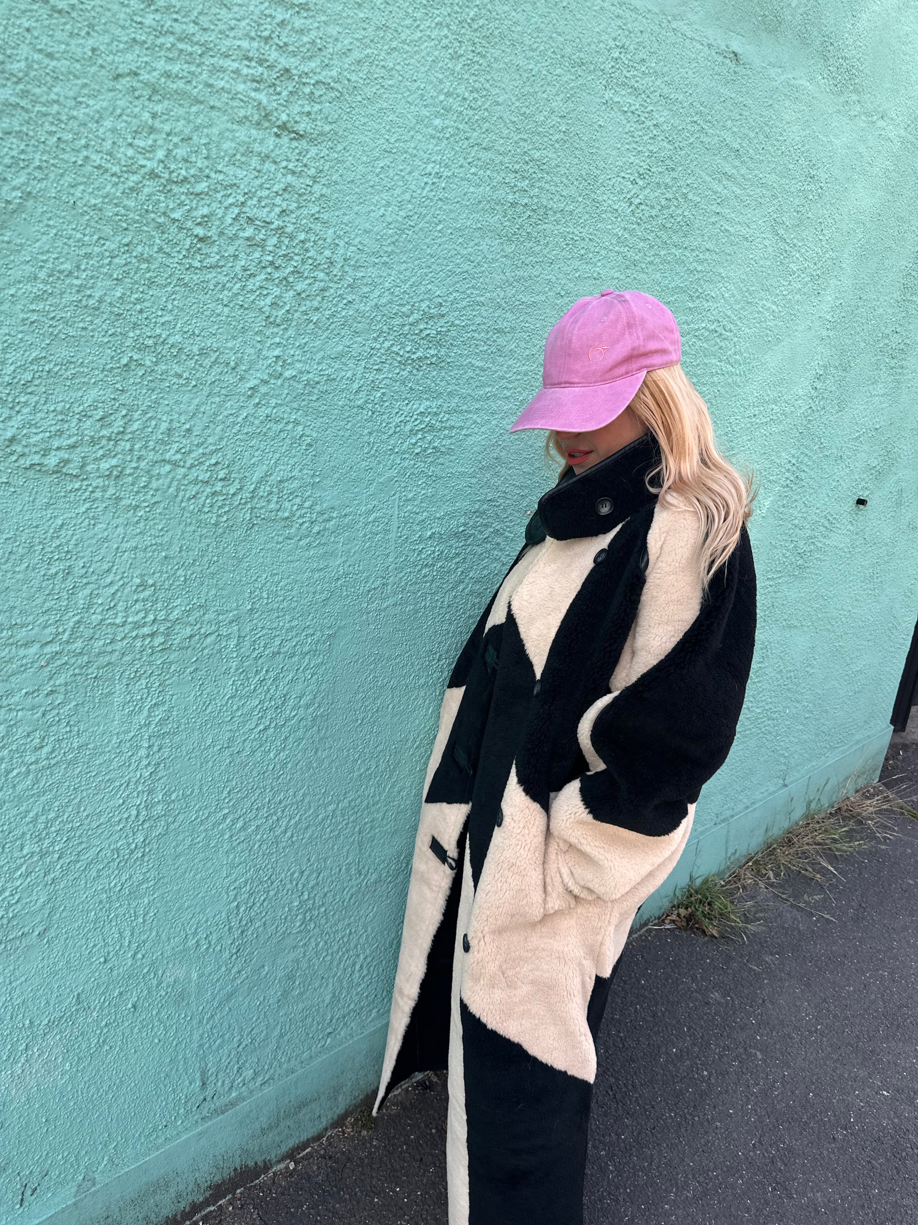 The proud peach relaxed fit effortlessly cool cap in baby pink SILKY LINED