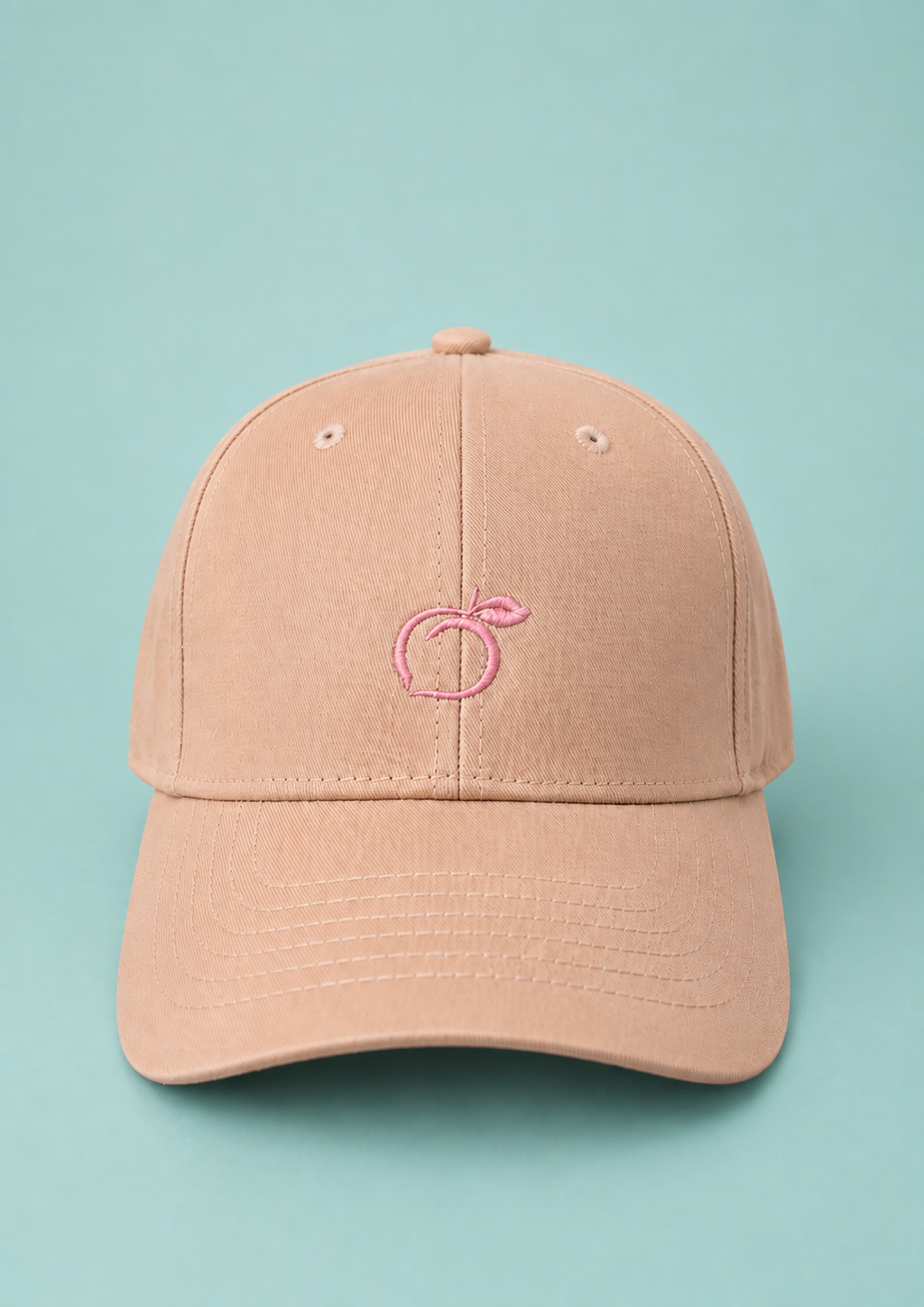 Proud peach silky lined classic cap in nude oat