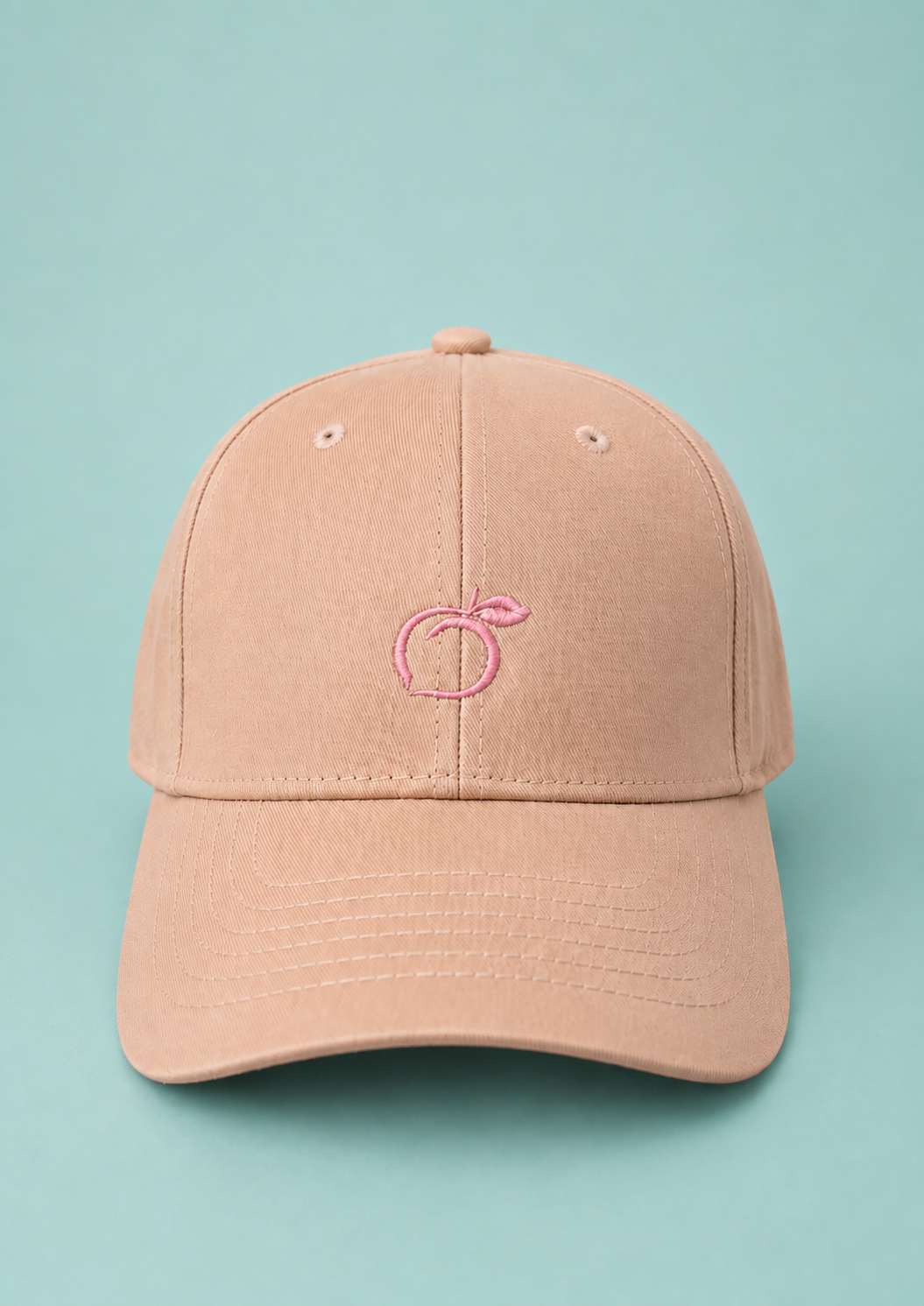 Proud peach silky lined classic cap in nude oat