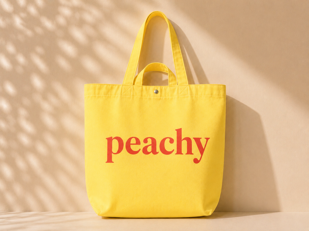 The peachy tote bag yellow