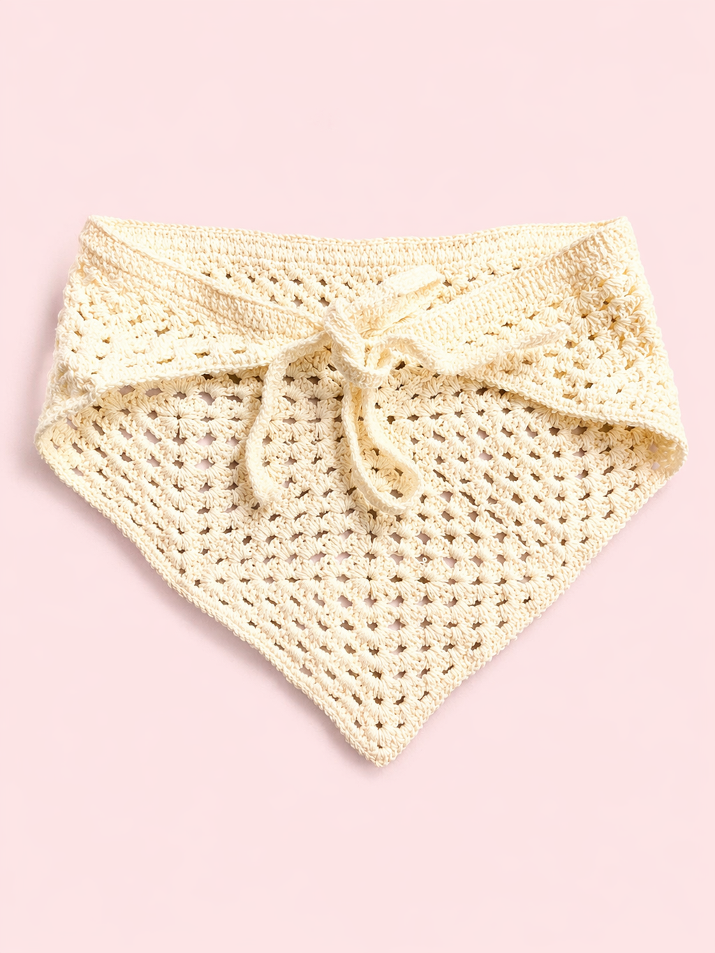 Proud peach hair bandana silky lined in yellow