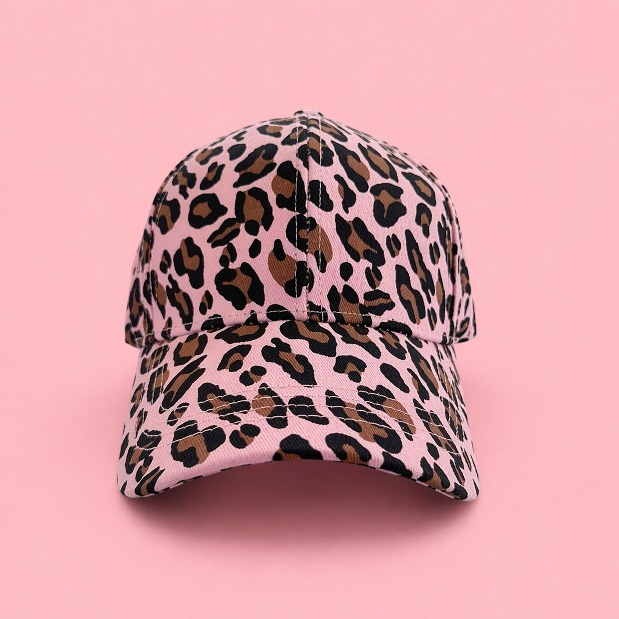 Proud peach silky lined cap in pink
