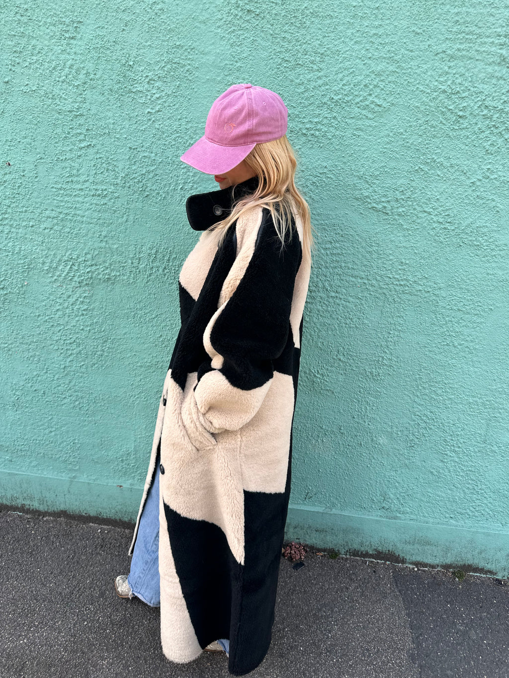 silky lied baseball cap in baby pink