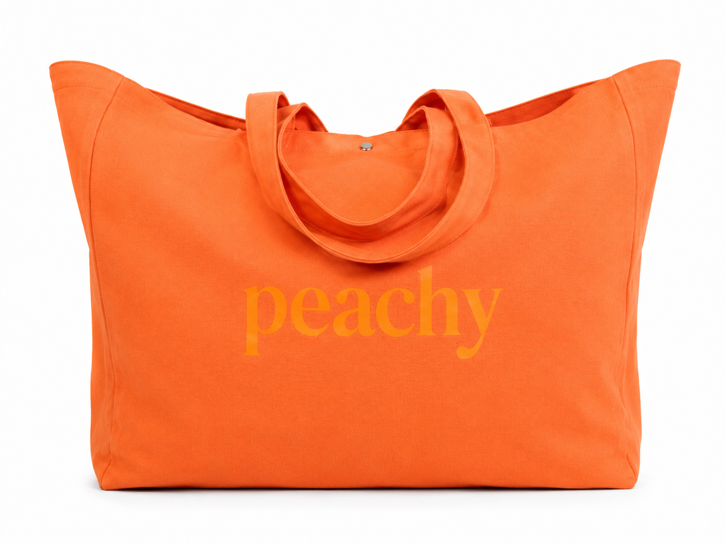 The extra large proud peach tote in orange