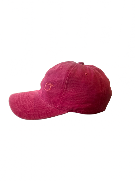 Silky lined baseball cap in hot pink