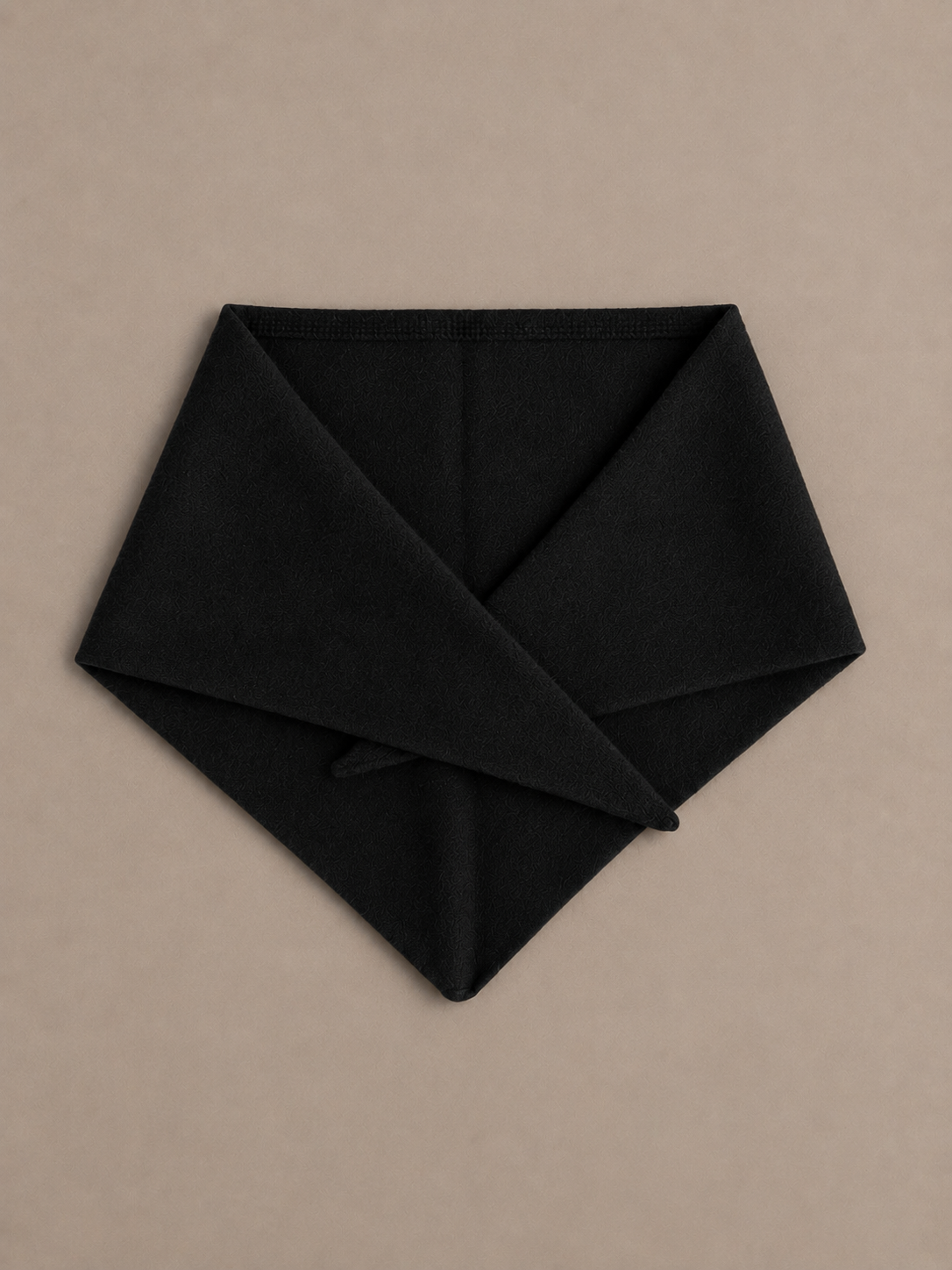Proud Peach Cashmere Triangle Scarf in Black
