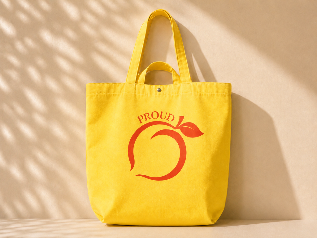The peachy tote bag yellow