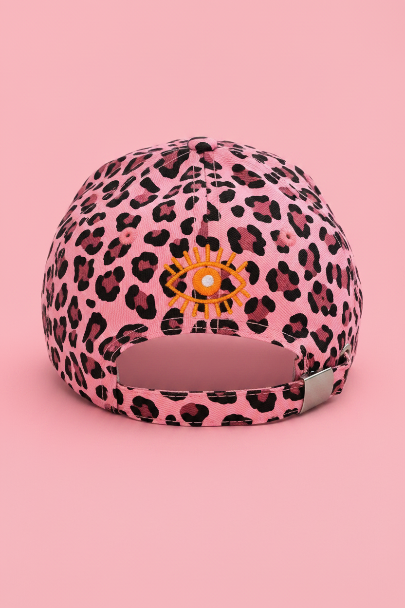 Proud peach silky lined cap in pink