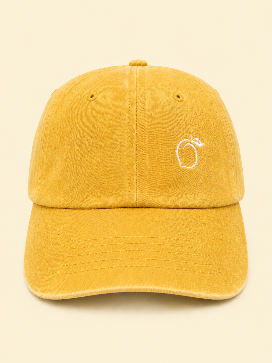 The proud peach relaxed effortlessly cool cap in yellow