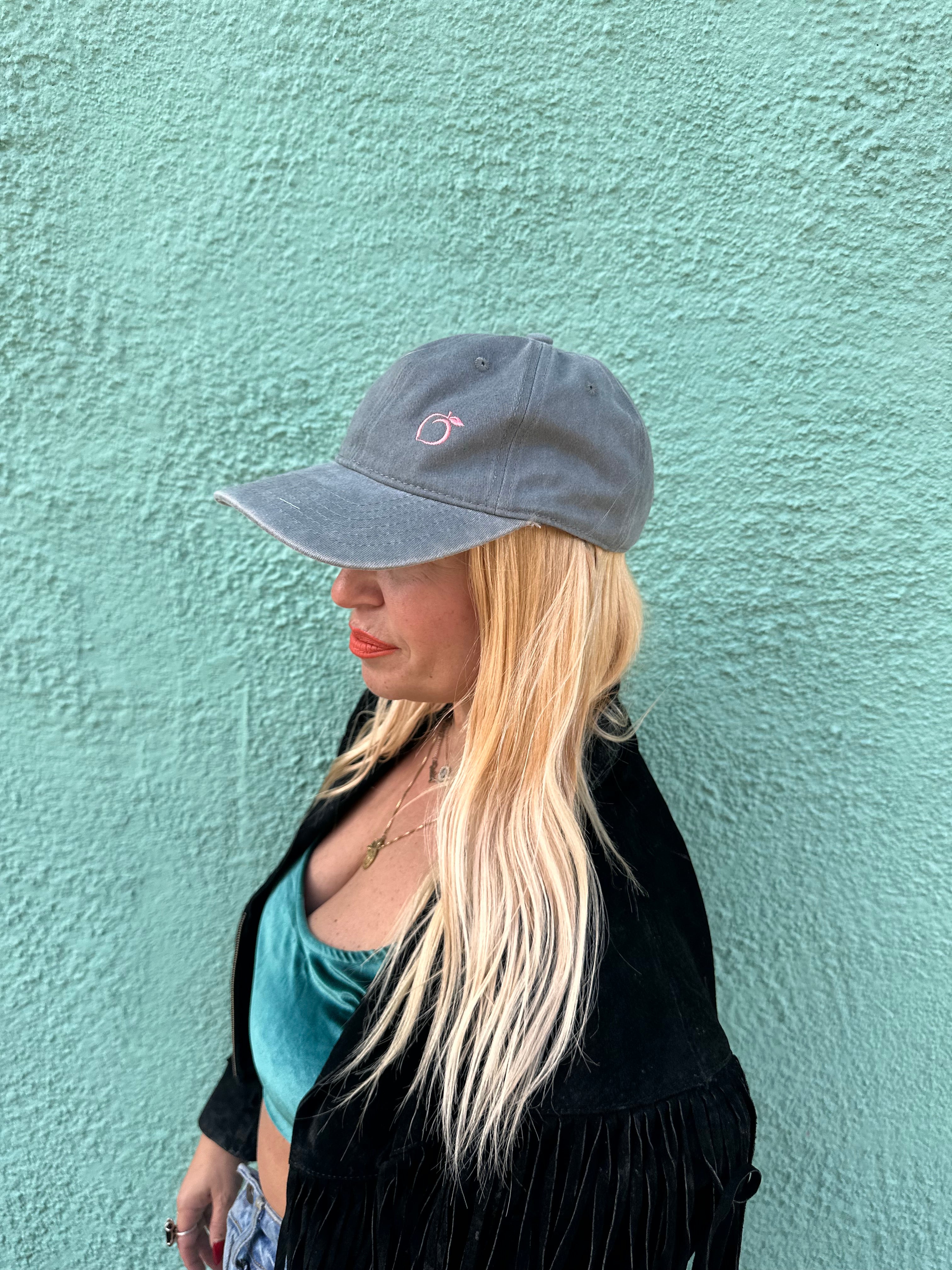 silky lied baseball cap in sage green/ grey