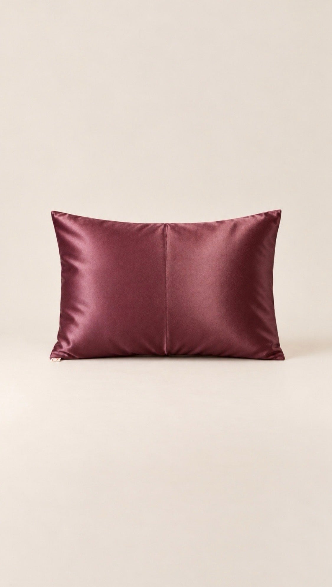 proud peach silky pillowcase in burgandy wine