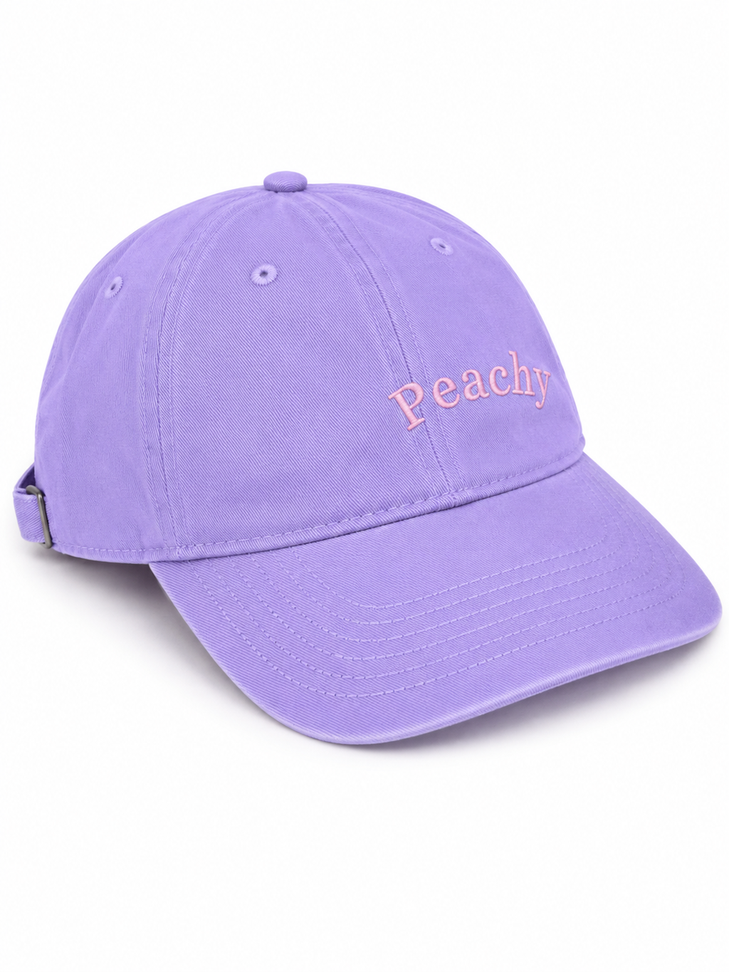 The proud peach silky lined PEACHY cap in lavender