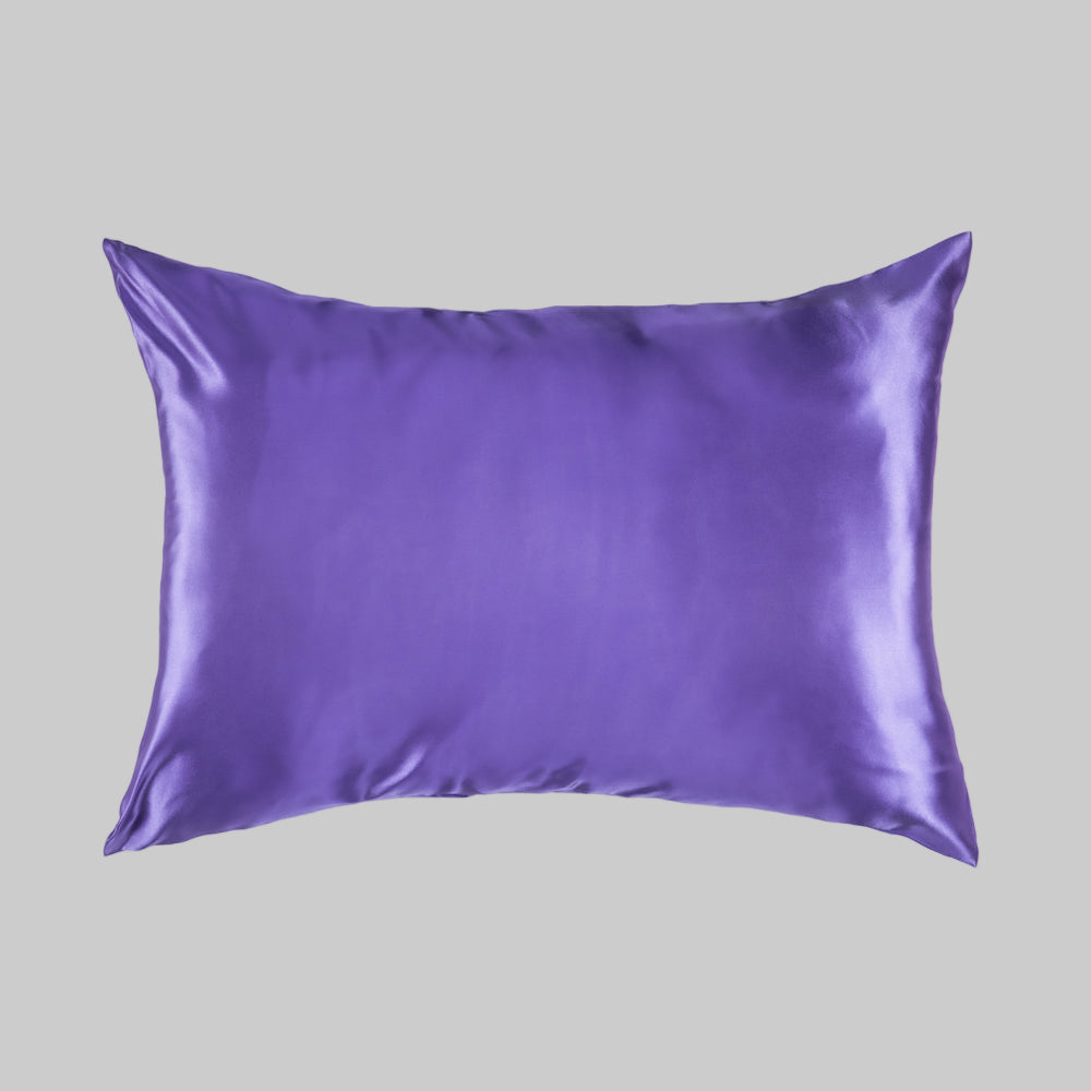 silky pillowcase in purple