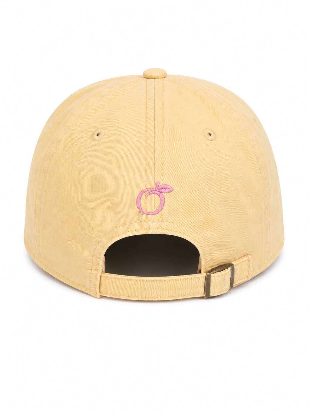 The proud peach silky lined PEACHY cap in sunshine yellow