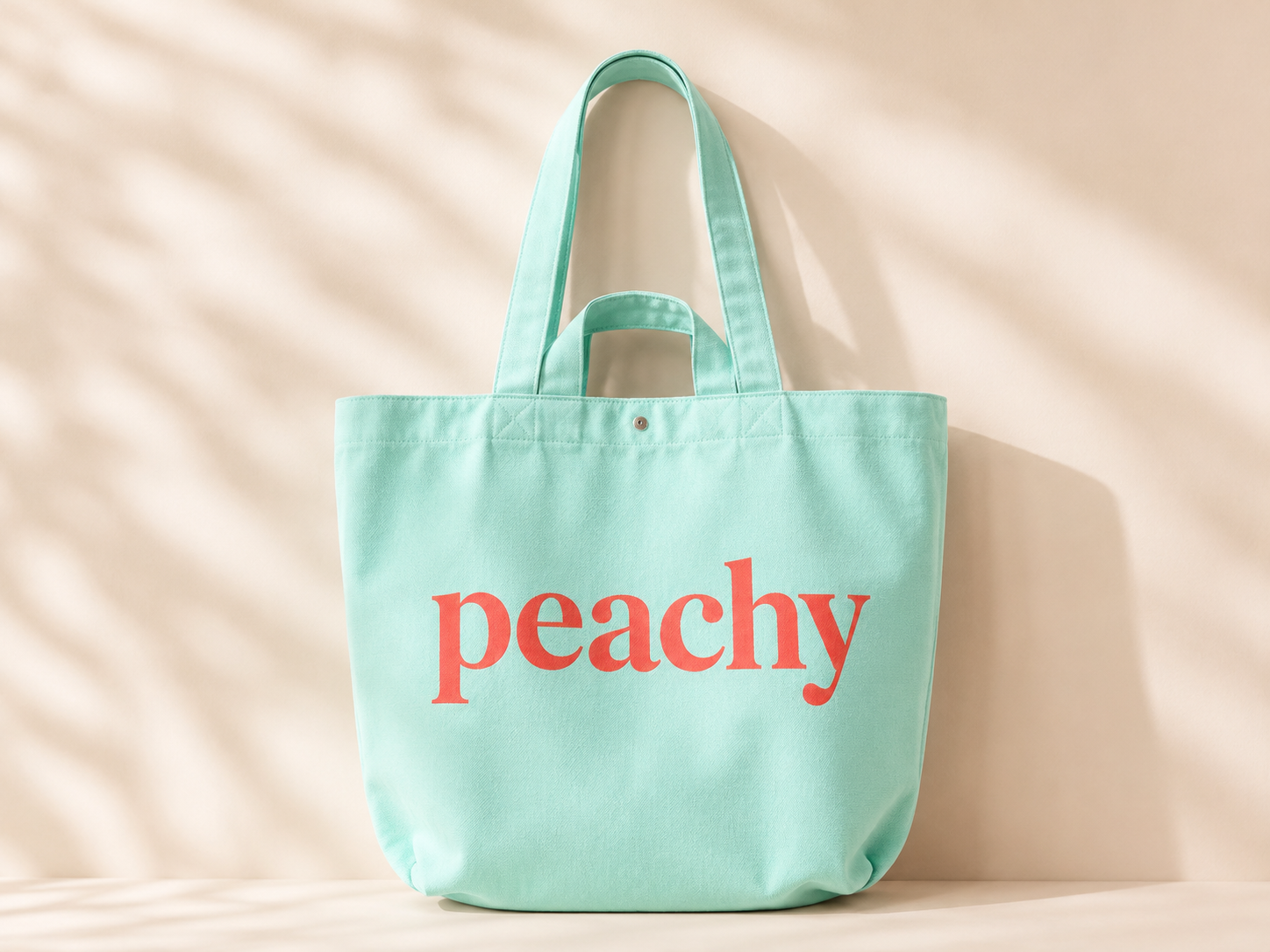 The peachy tote pastel green