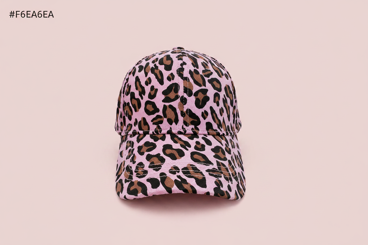 Proud peach silky lined cap in lilac
