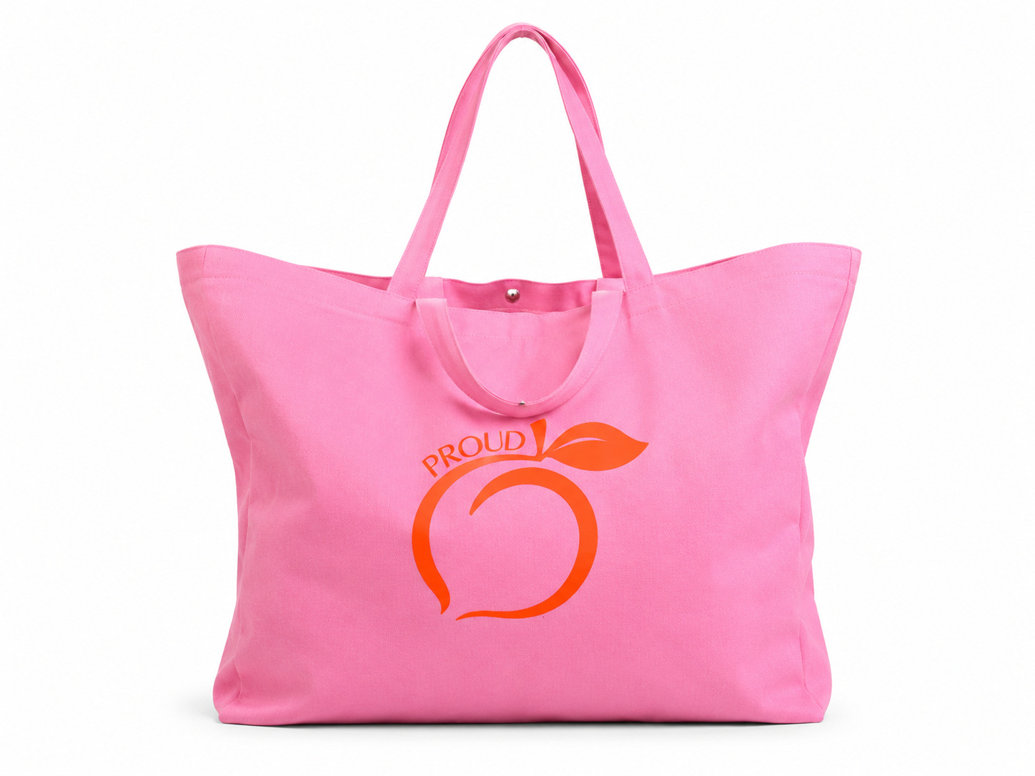 The proud peach extra large tote in pink
