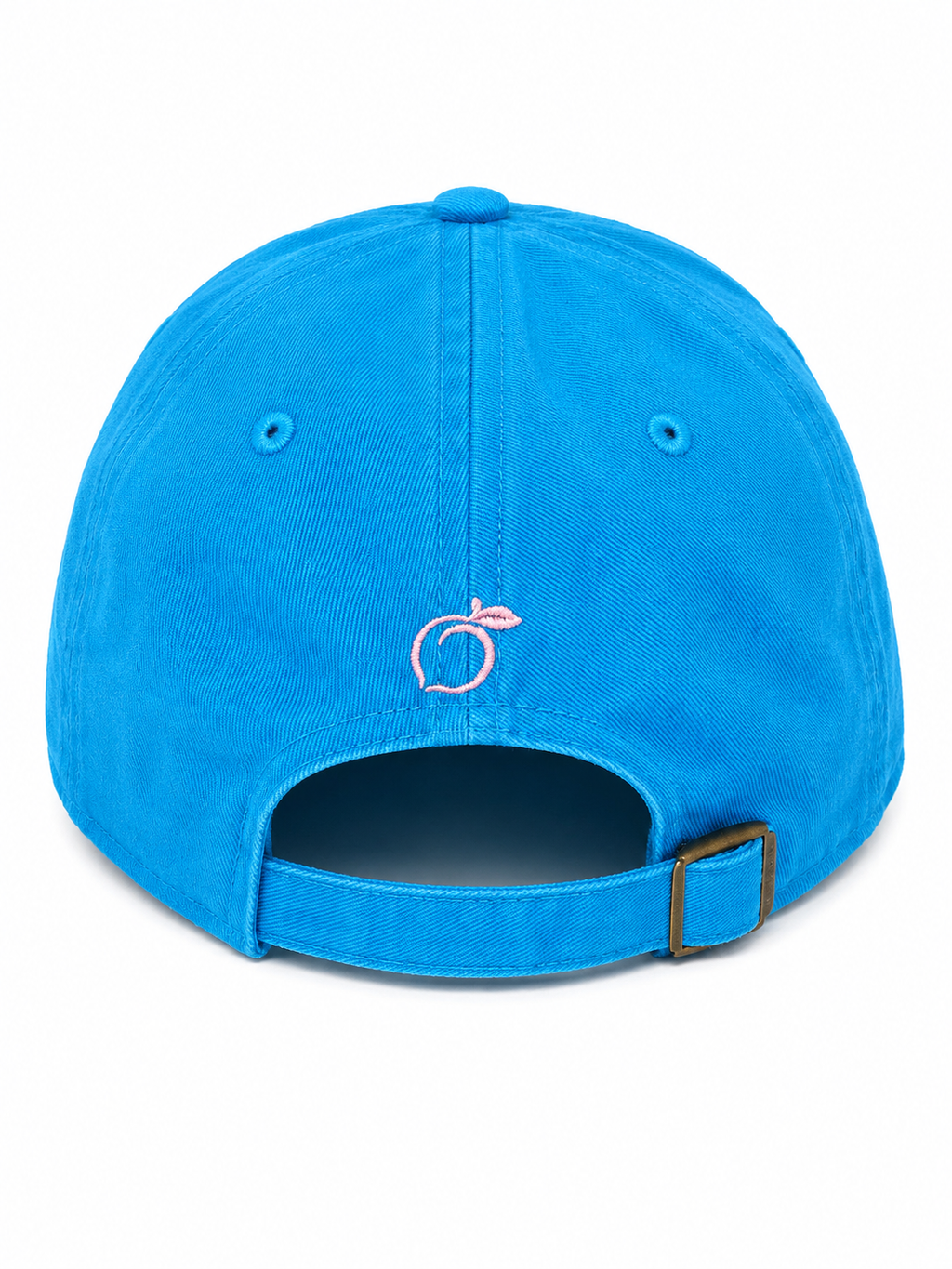 The proud peach silky lined PEACHY cap in electric blue
