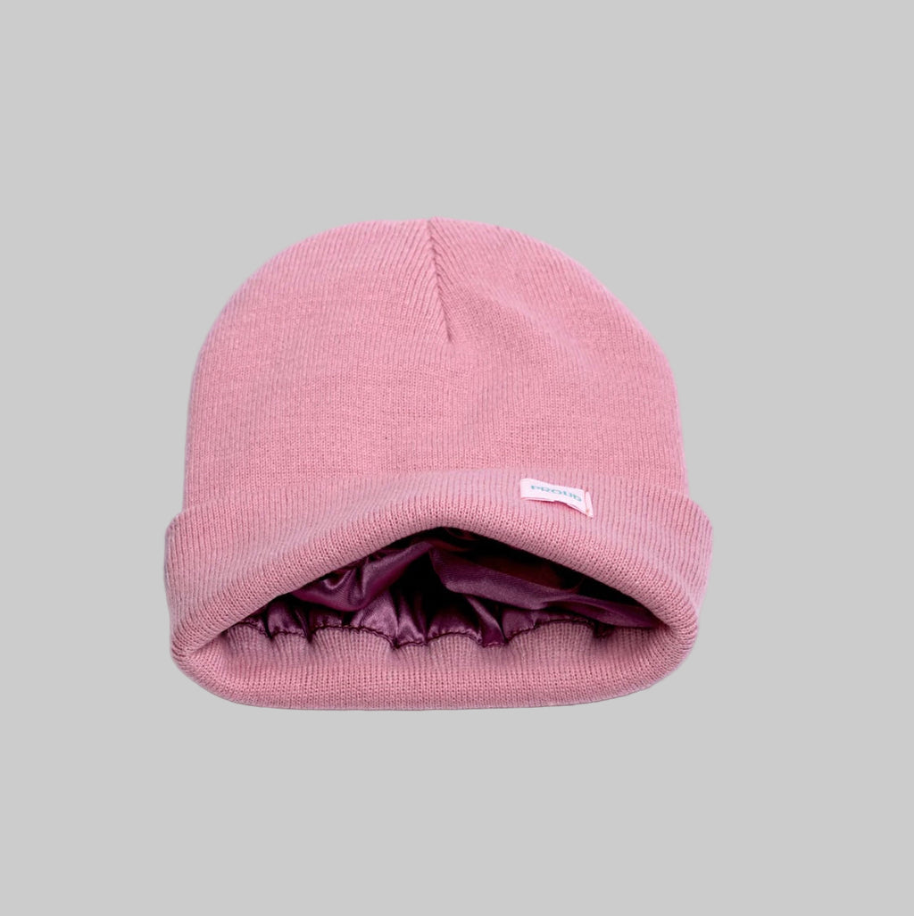 Proud original soft and light beanie in dusky pink end of line clearance fully silky lined