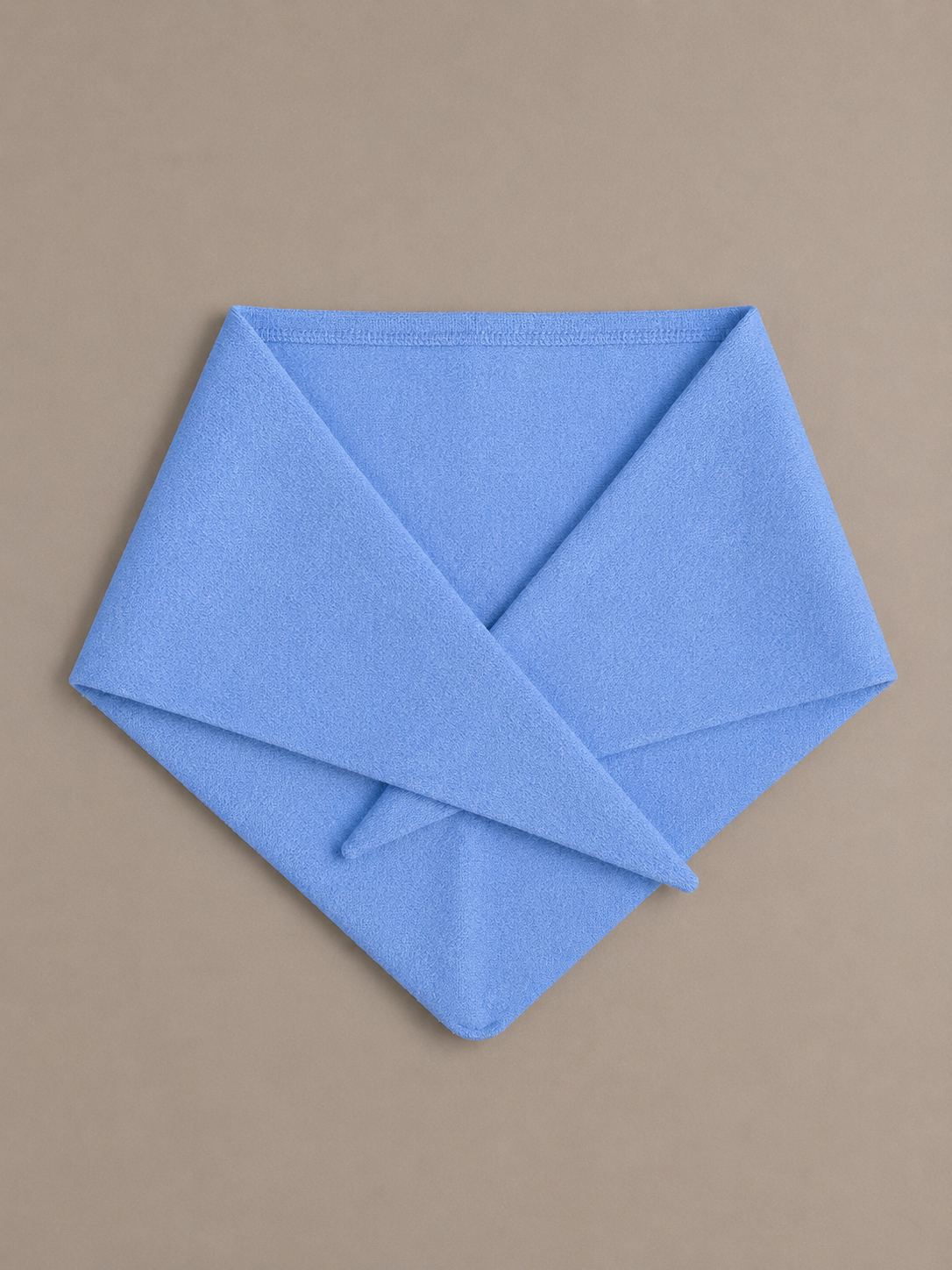 Proud Peach Cashmere Triangle Scarf in Baby Blue