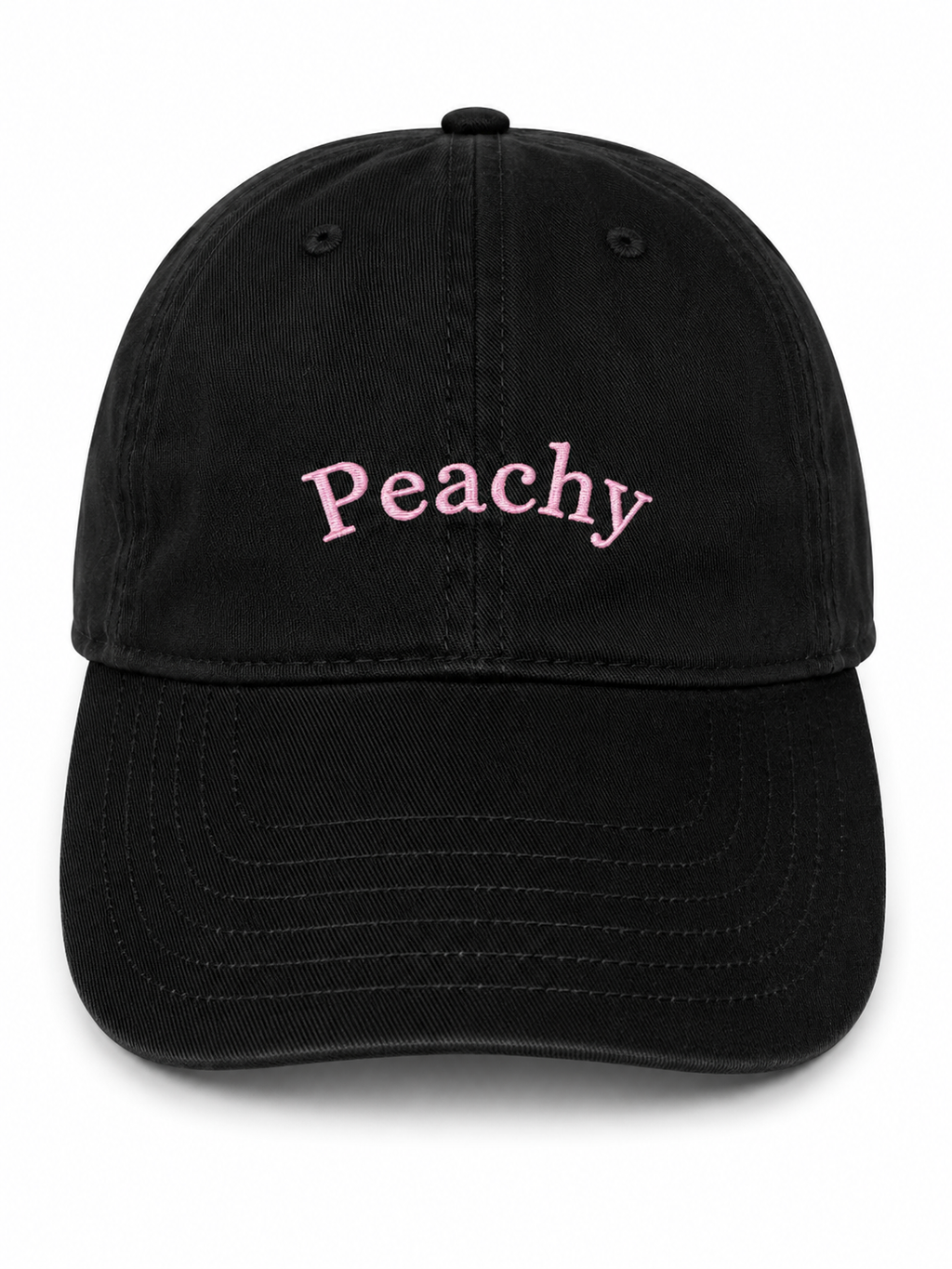 The proud peach silky lined peachy cap in black