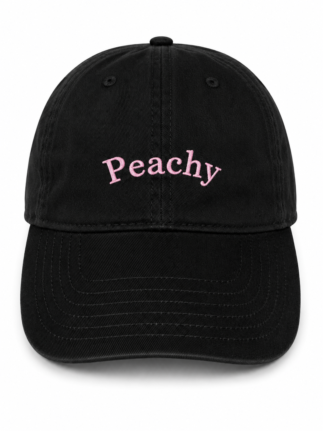 The proud peach silky lined peachy cap in black