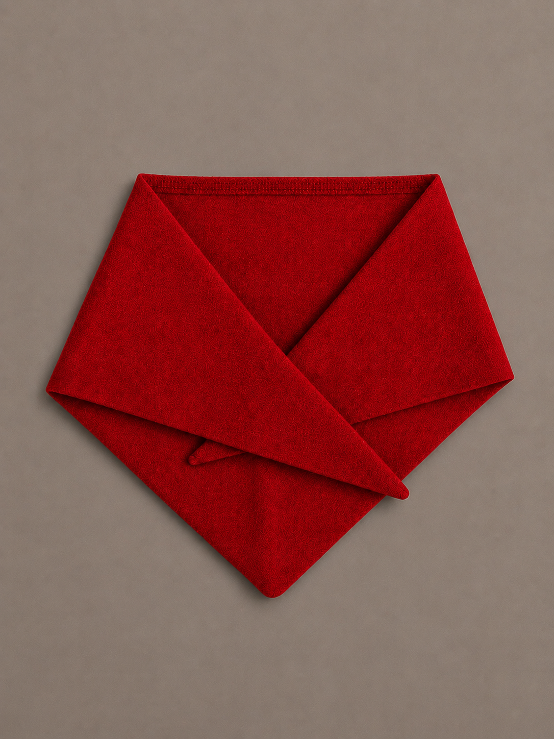 Proud Peach Cashmere Triangle Scarf in Red