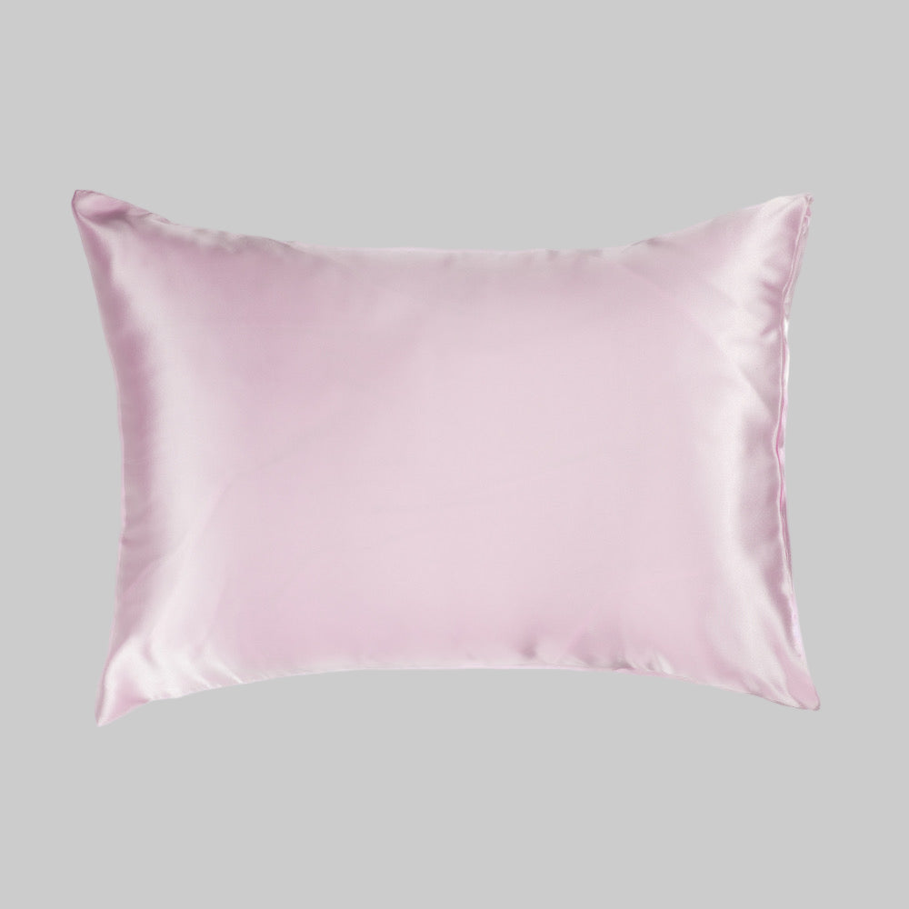 silky pillowcase in baby pink