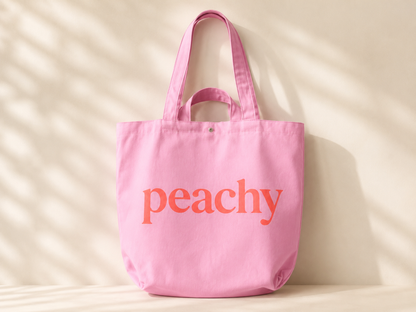 The peachy tote bag pink