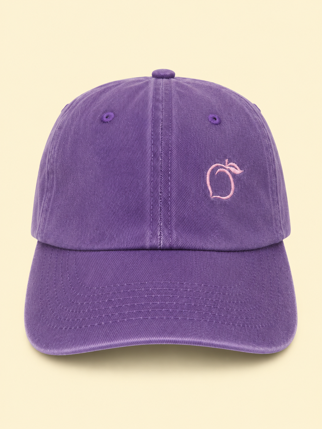 The proud peach relaxed fit effortlessly cool cap in purple SILKY LINED