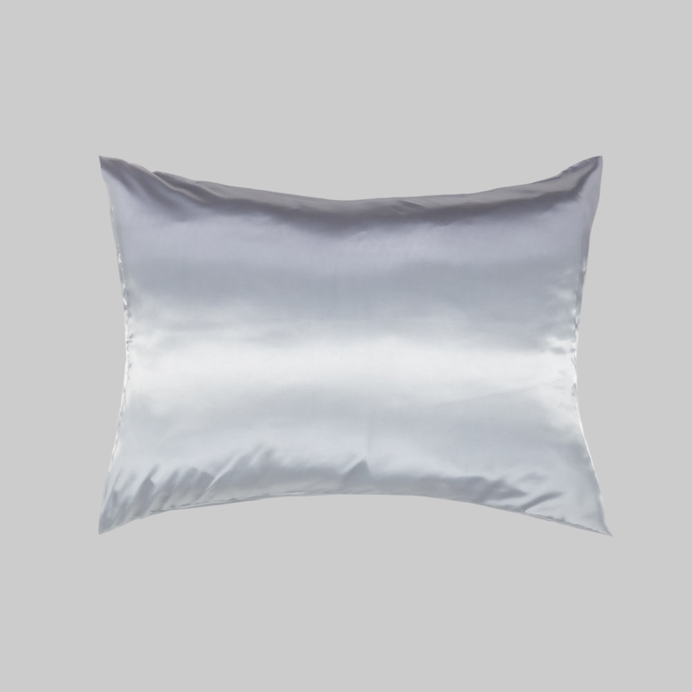 silky pillowcase in silver