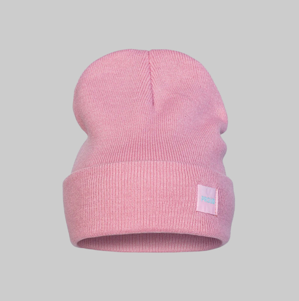 Proud original soft and light beanie in dusky pink end of line clearance fully silky lined