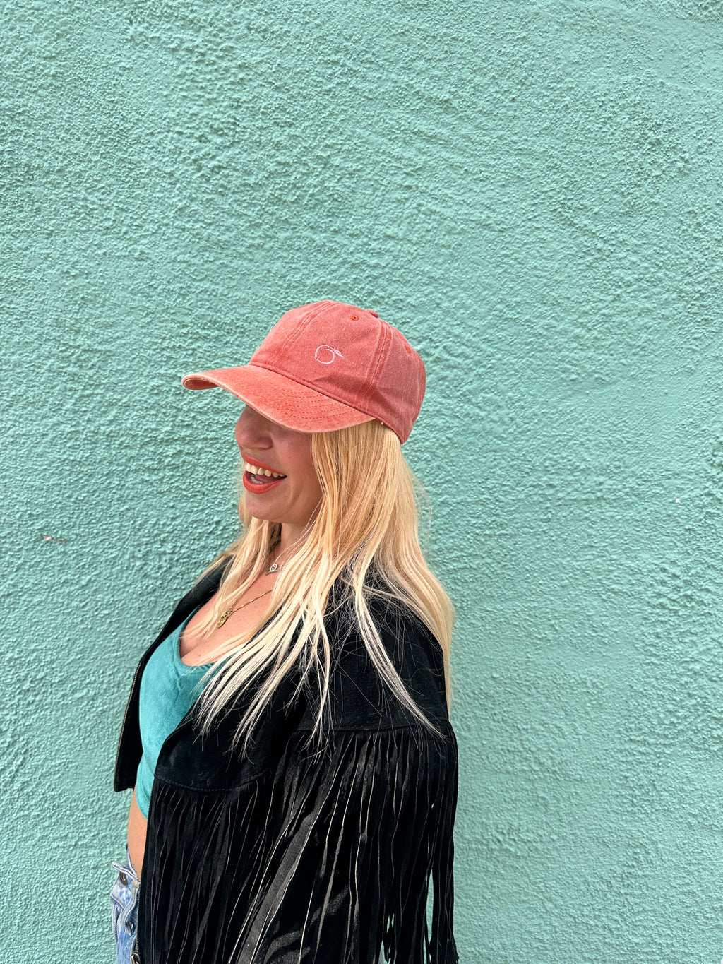 The proud peach relaxed fit effortlessly cool cap in PEACH silky lined